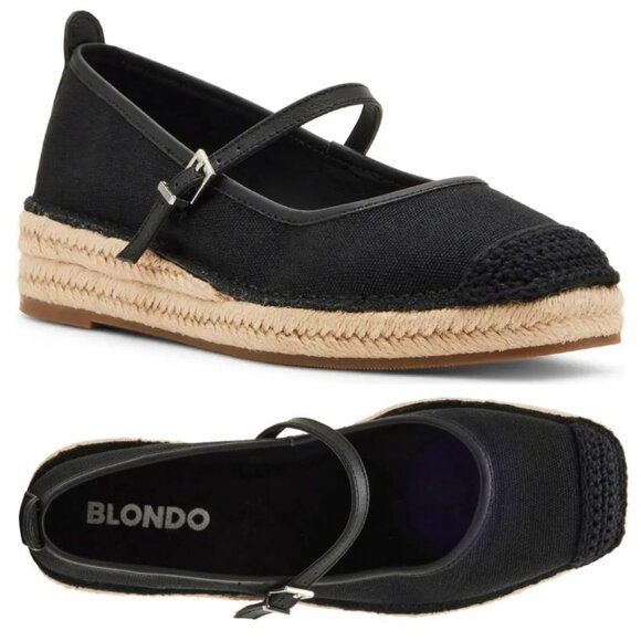 Blondo Shoes - BLONDO Haizley Waterproof Espadrille Mary Jane Flats Shoes Size 7 Black NEW